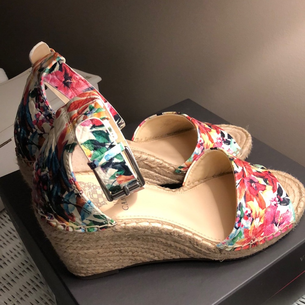 Vince Camuto espadrille wedge ankle strap size 8.5 - Picture 4 of 8